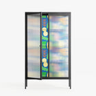 Shapes Blue - Cabinet - Lydia Greaves - Antracite - Reeded glass