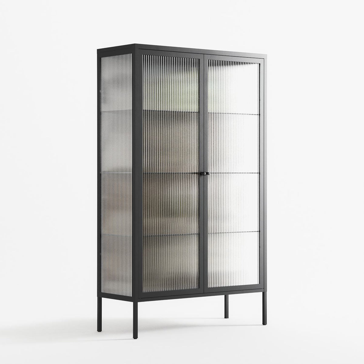 As The Rain Falls - Cabinet - Sophie Goudman-Peachey - Antracite - Reeded glass