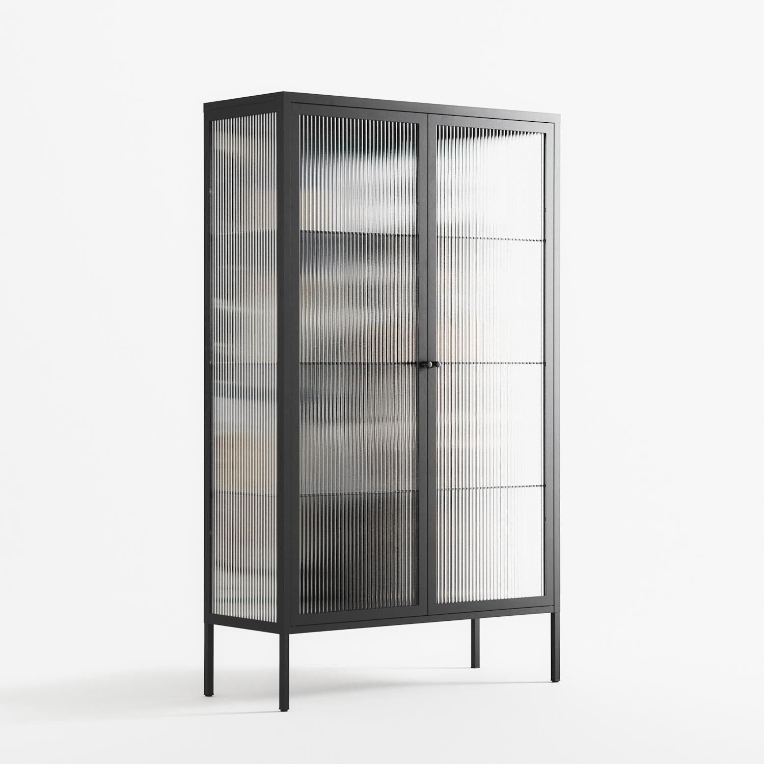 Dreaming With Open Eyes - Cabinet - Sophie Goudman-Peachey - Antracite - Reeded glass