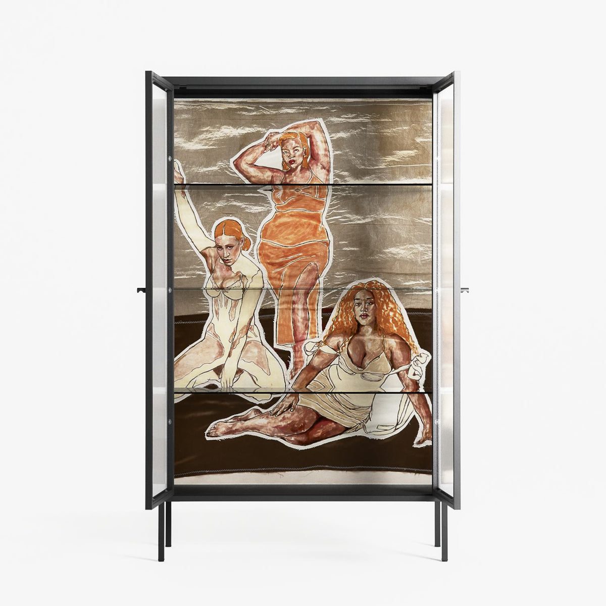 We Are Who We Are - Cabinet - Sophie Goudman-Peachey - Antracite - Reeded glass
