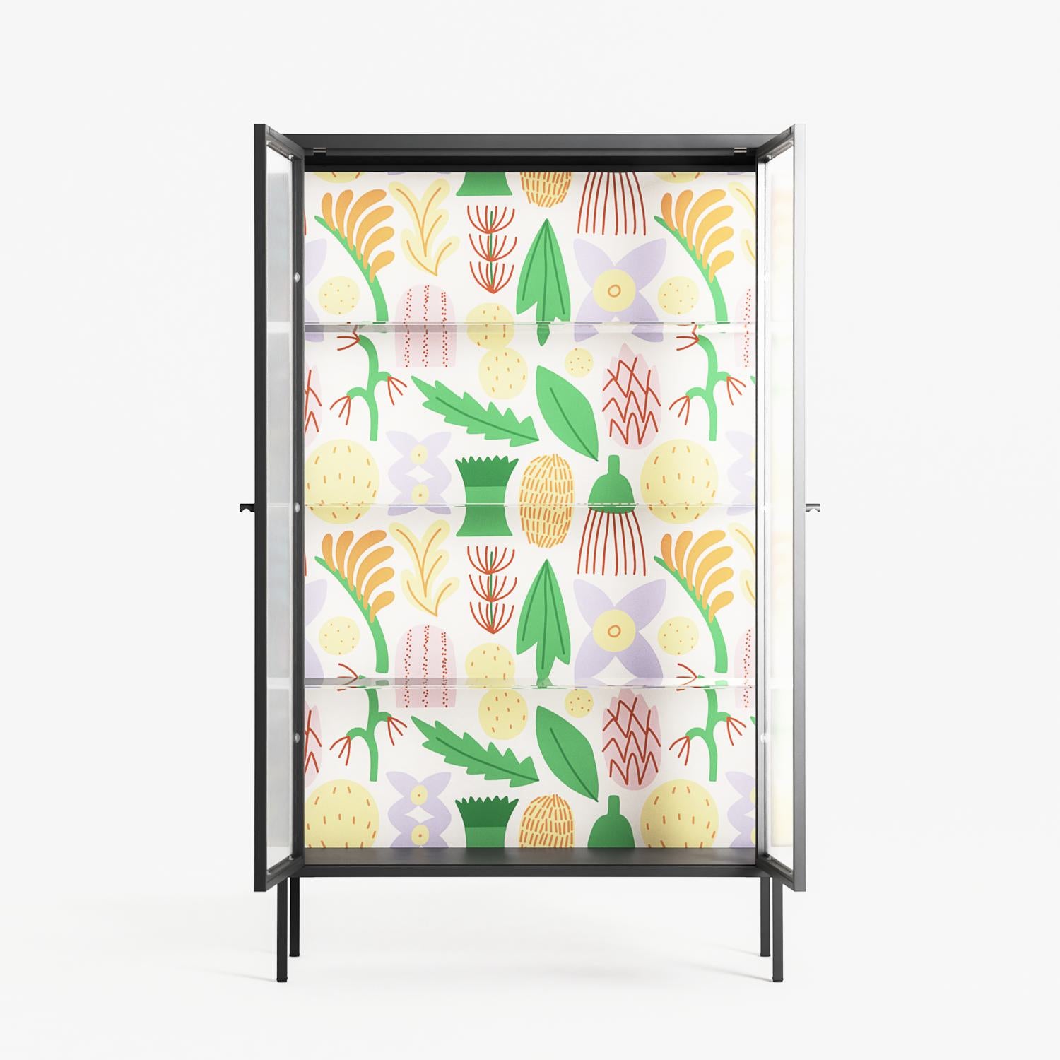 Shapes Cream - Cabinet - Lydia Greaves - Antracite - Reeded glass
