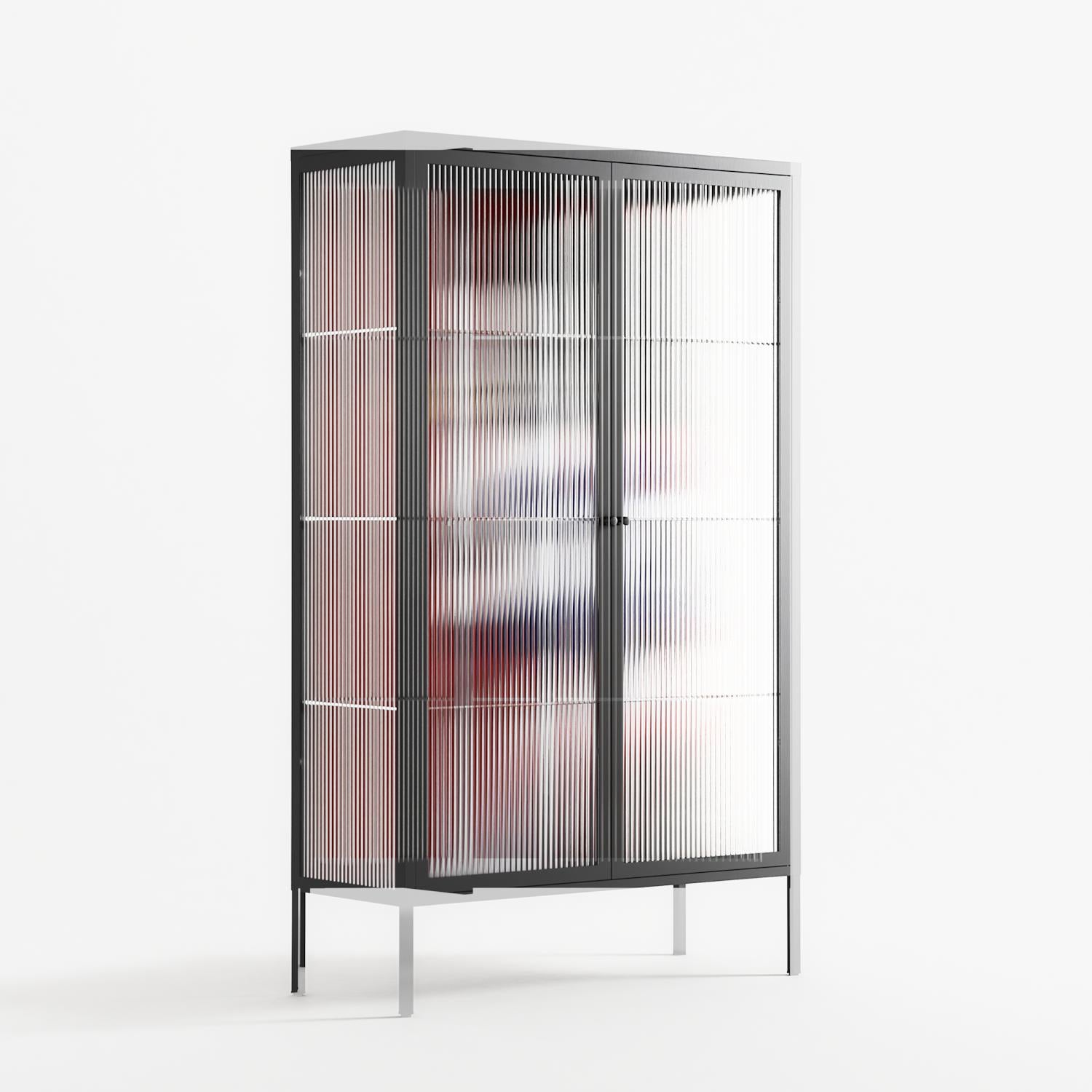 Unseen In Plain Sight - Cabinet - Mathilda Kienast - Antracite - Reeded glass