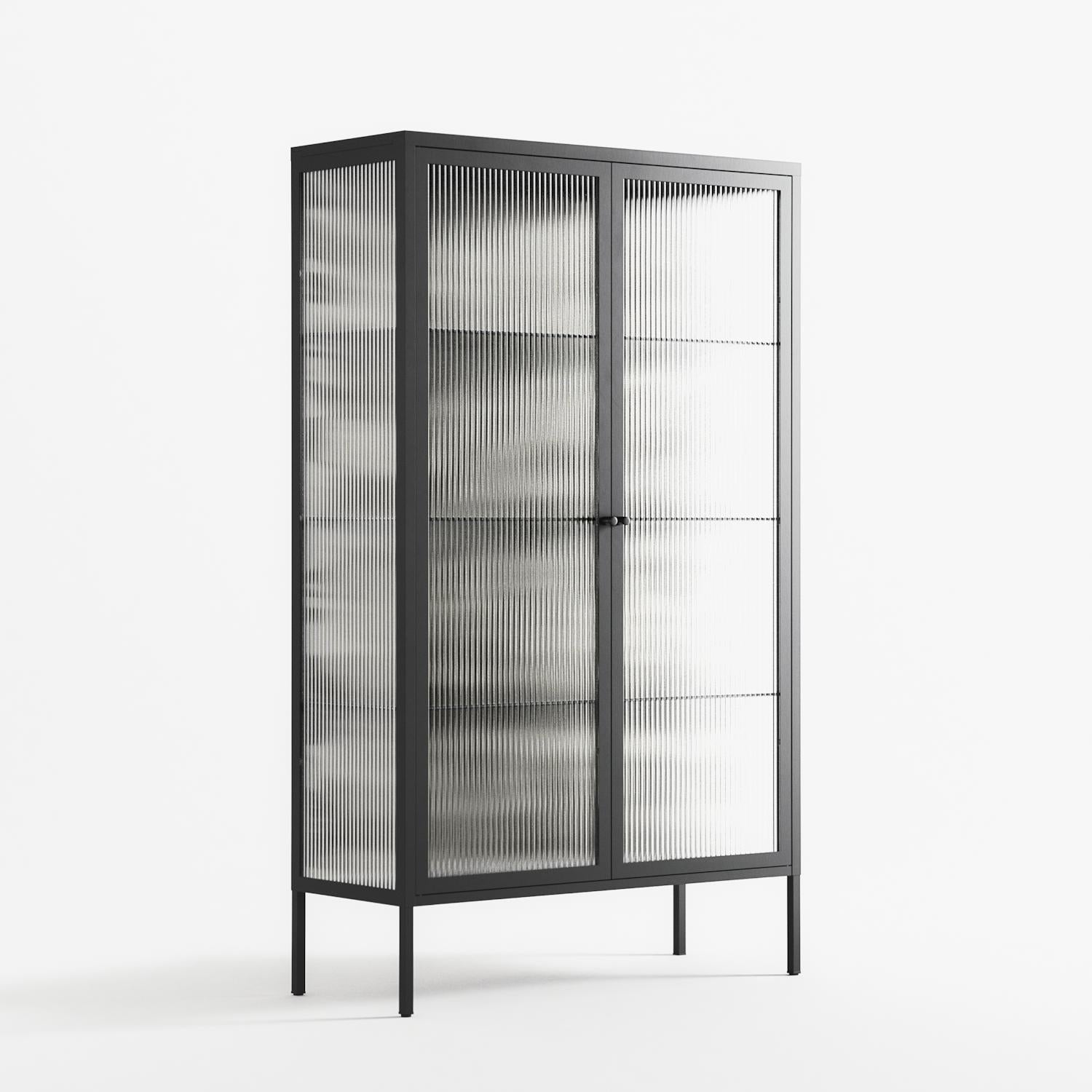 Ode to Summer 4 - Cabinet - Diana Catchpole - Antracite - Reeded glass