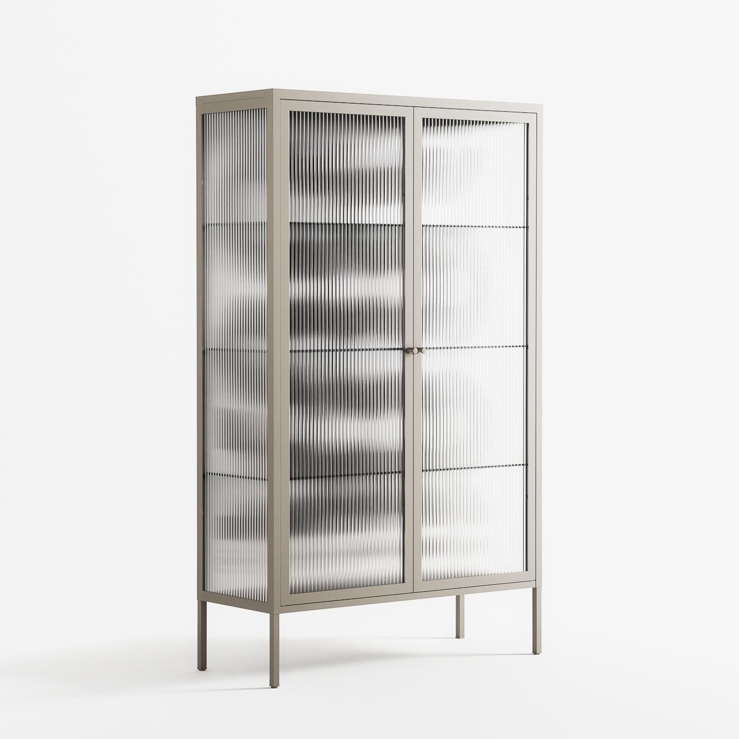 Black Waves - Cabinet - Alexander Khabbazi - Pebble - Reeded glass