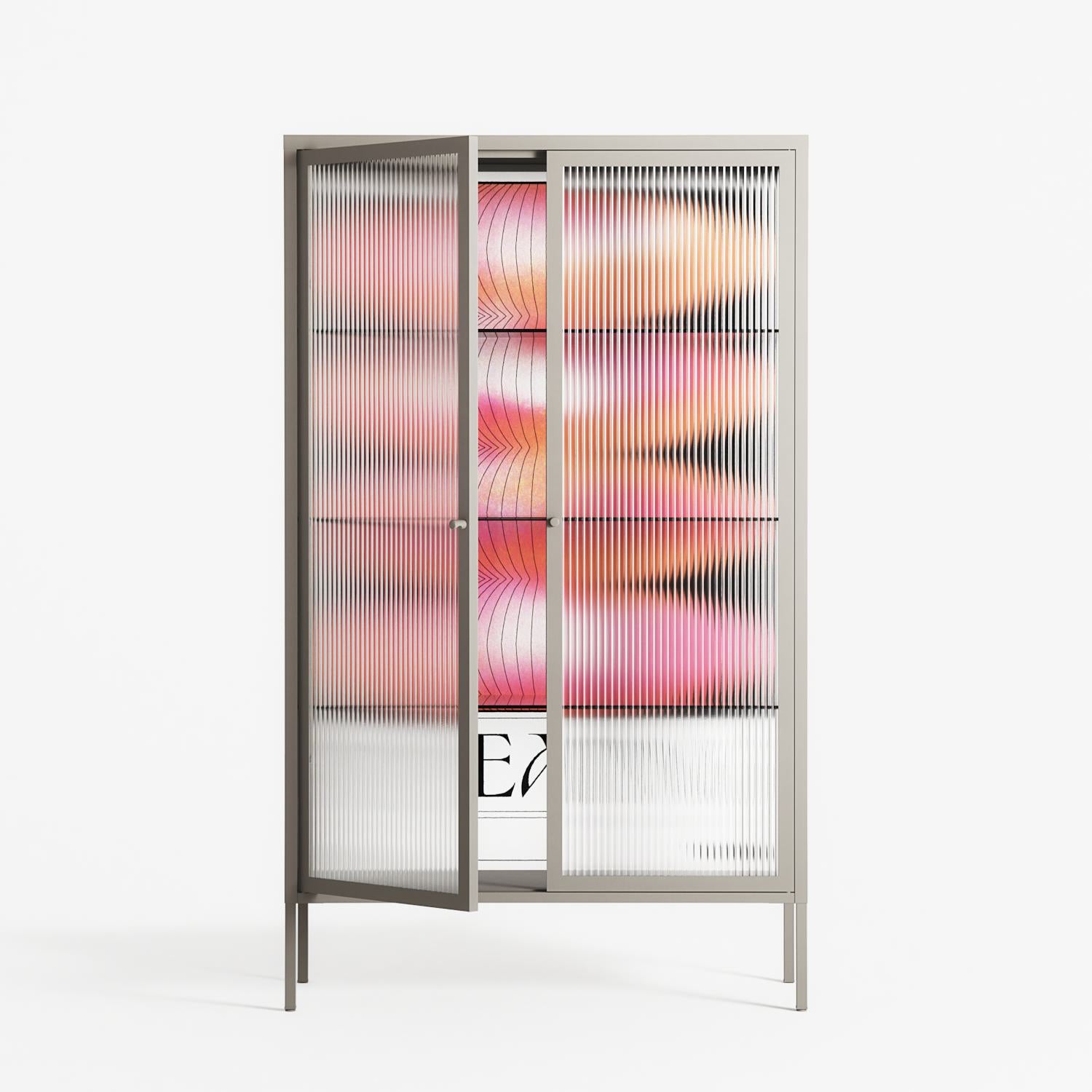 Repeating - Cabinet - Alexander Khabbazi - Pebble - Reeded glass