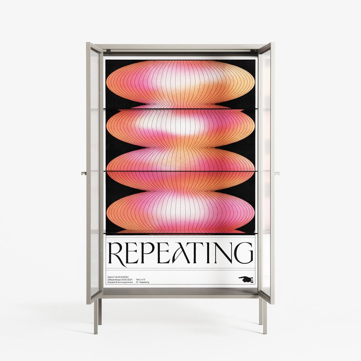 Repeating - Cabinet - Alexander Khabbazi - Pebble - Reeded glass