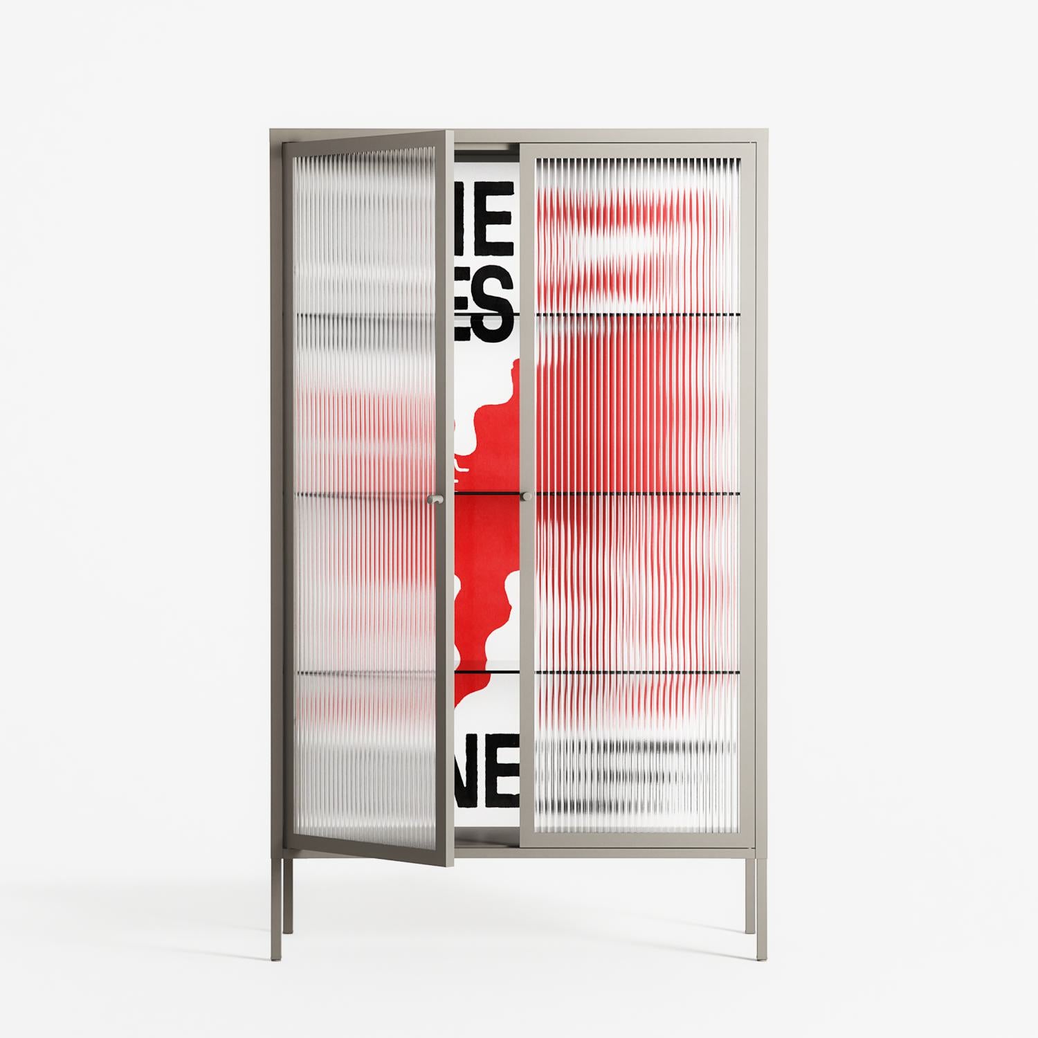 Nine Lives - Cabinet - Alexander Khabbazi - Pebble - Reeded glass