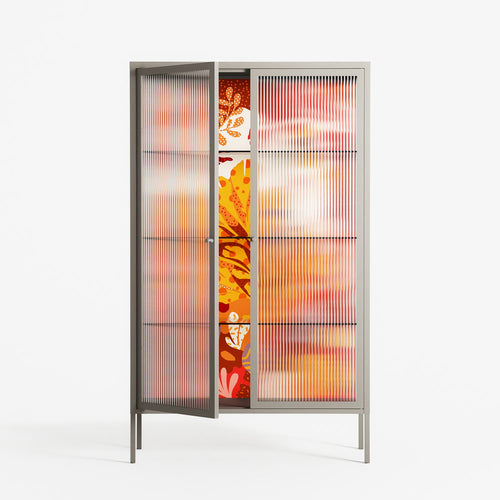 A Bridge Across Time - Cabinet - Nick Liefhebber - Pebble - Reeded glass