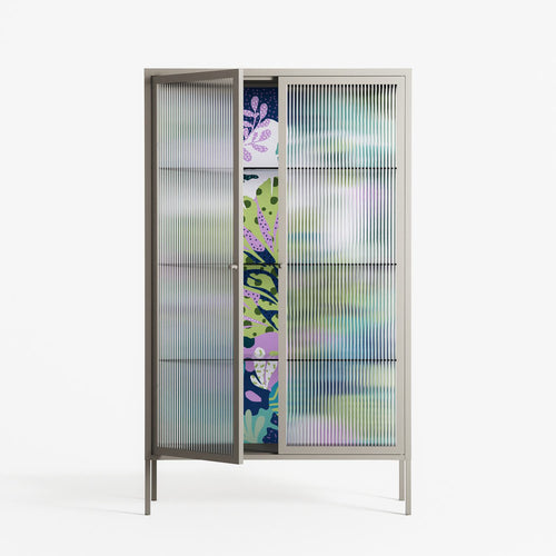 A Bridge Across Time 2 - Cabinet - Nick Liefhebber - Pebble - Reeded glass