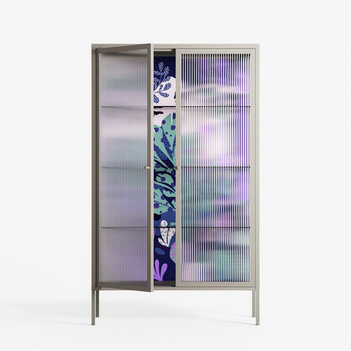 A Bridge Across Time 3 - Cabinet - Nick Liefhebber - Pebble - Reeded glass
