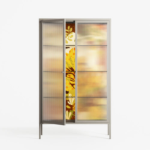 A Bridge Across Time 4 - Cabinet - Nick Liefhebber - Pebble - Reeded glass