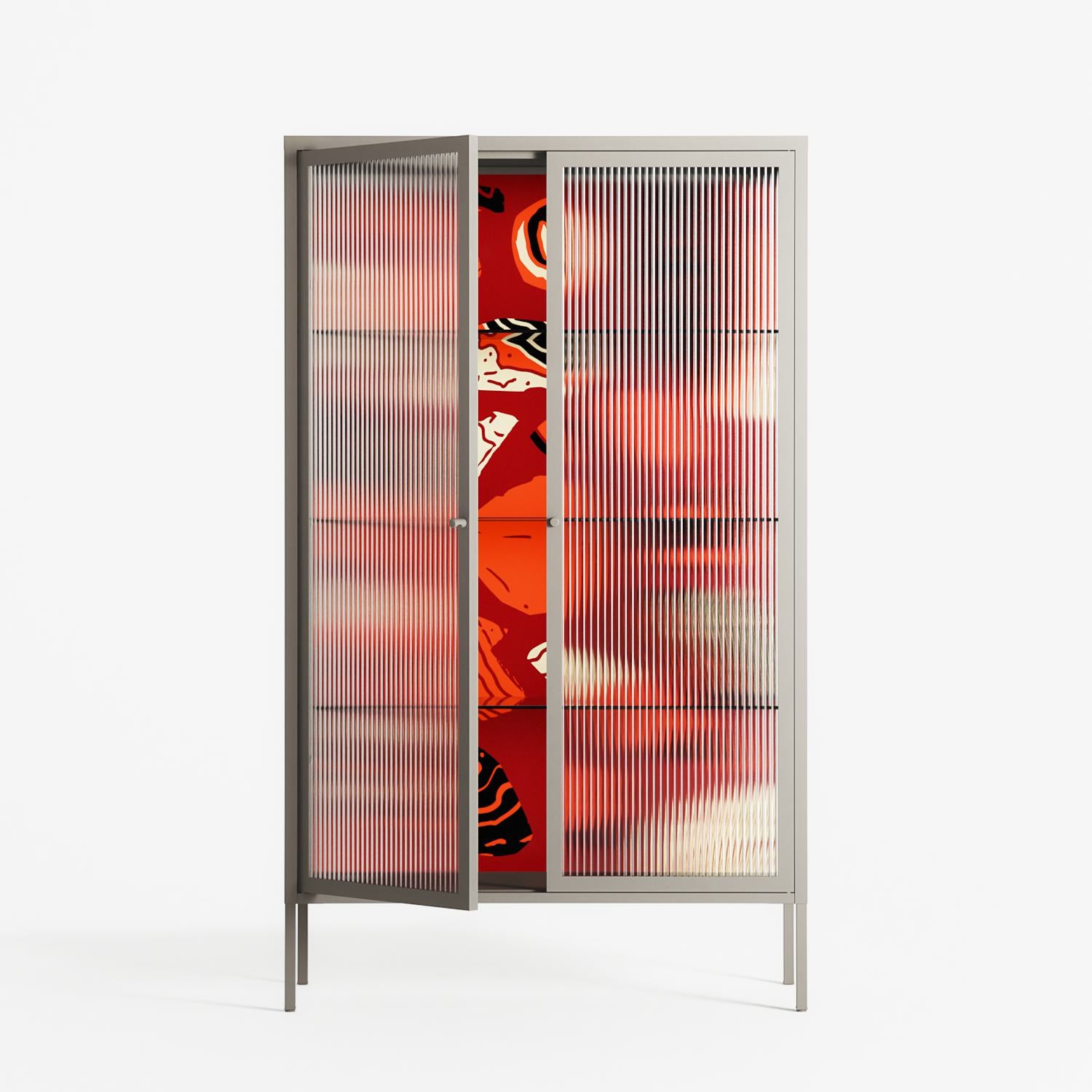 Pebbles 2 - Cabinet - Nick Liefhebber - Pebble - Reeded glass