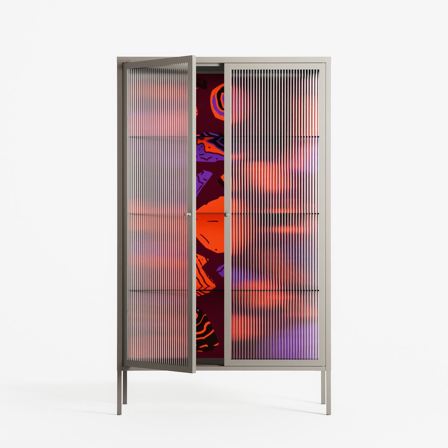 Pebbles 3 - Cabinet - Nick Liefhebber - Pebble - Reeded glass