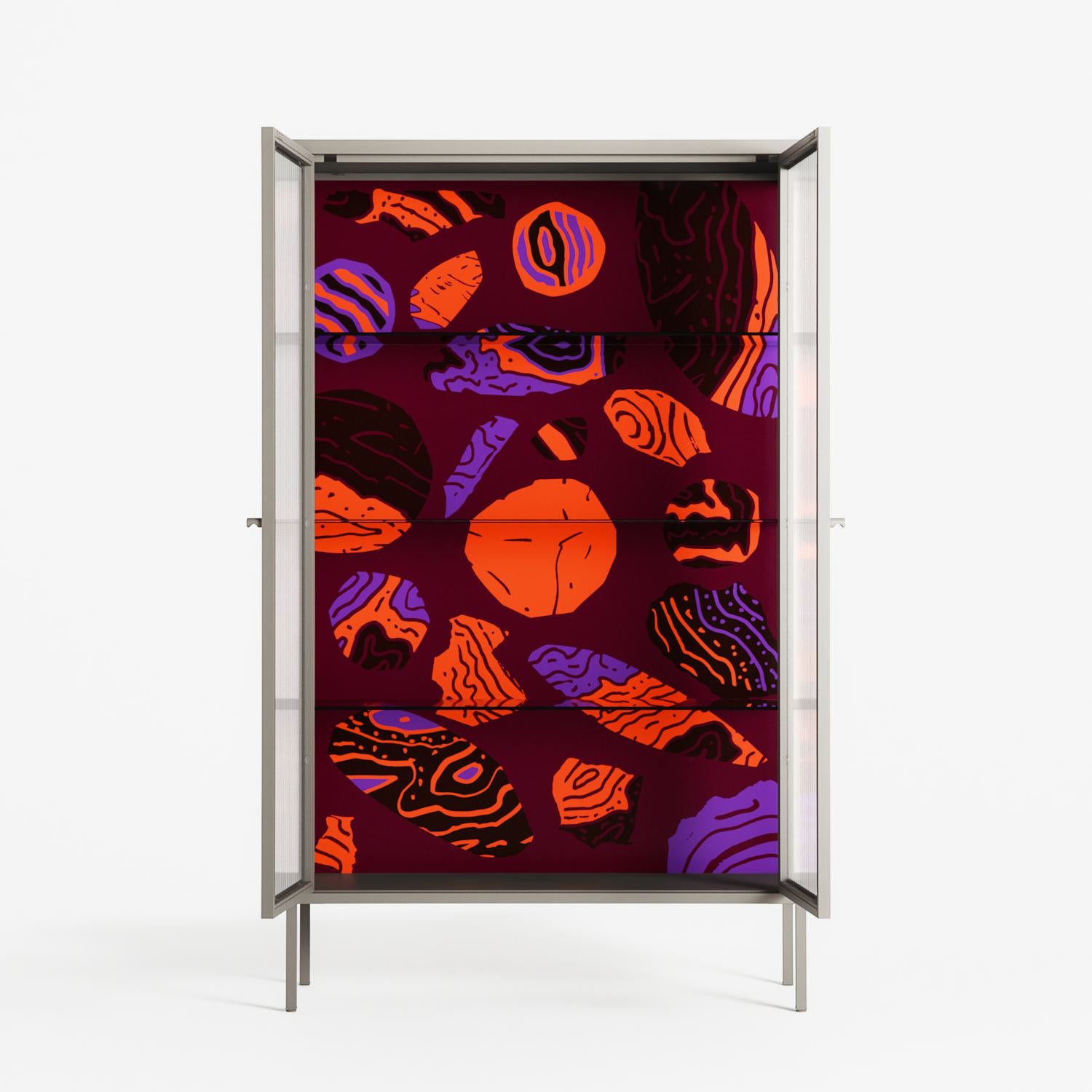 Pebbles 3 - Cabinet - Nick Liefhebber - Pebble - Reeded glass