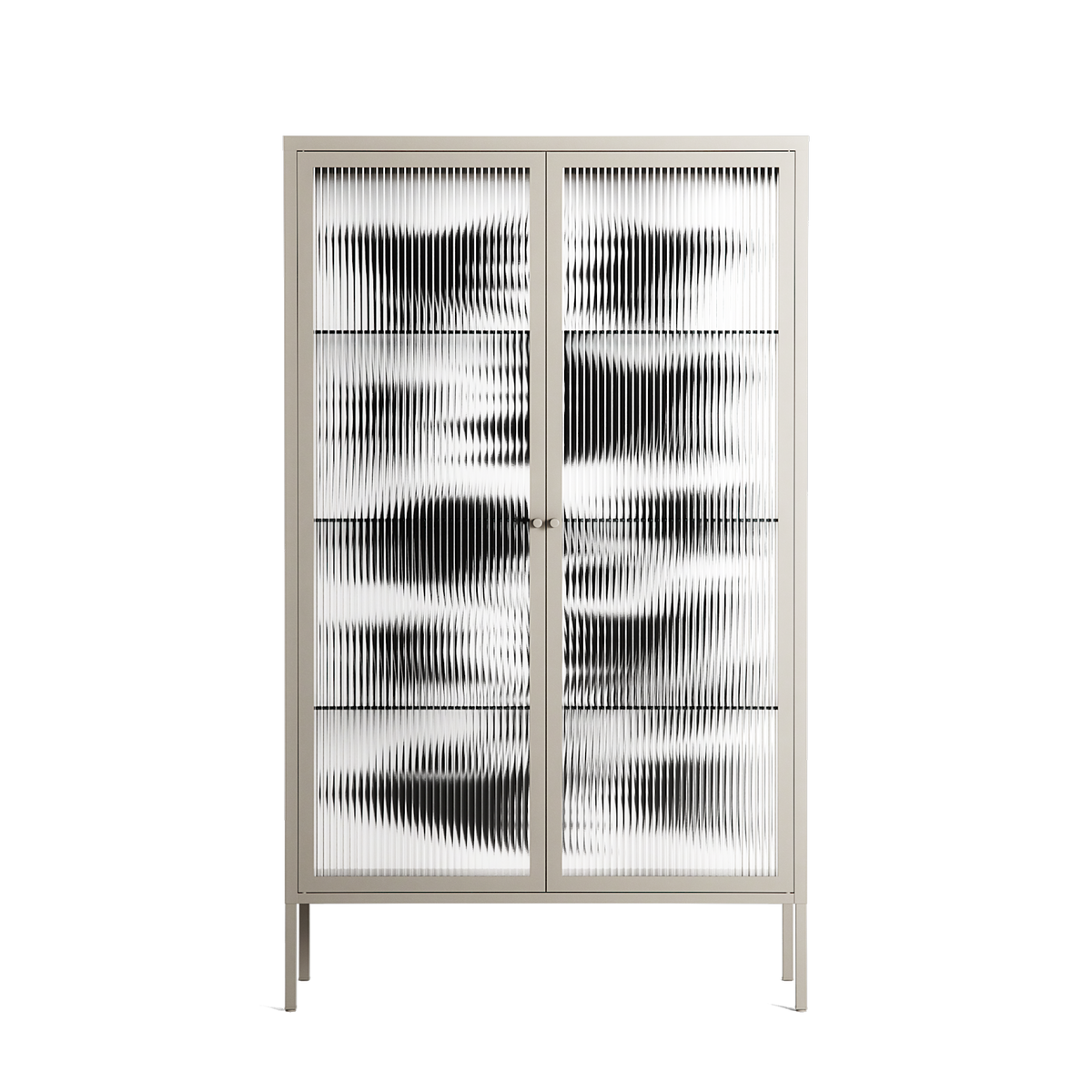 Black Birds - Cabinet - Konrad Blaszczyk - Pebble - Reeded glass
