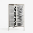 Black Potted Plant - Cabinet - Konrad Blaszczyk - Pebble - Reeded glass