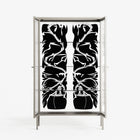 Black Potted Plant - Cabinet - Konrad Blaszczyk - Pebble - Reeded glass