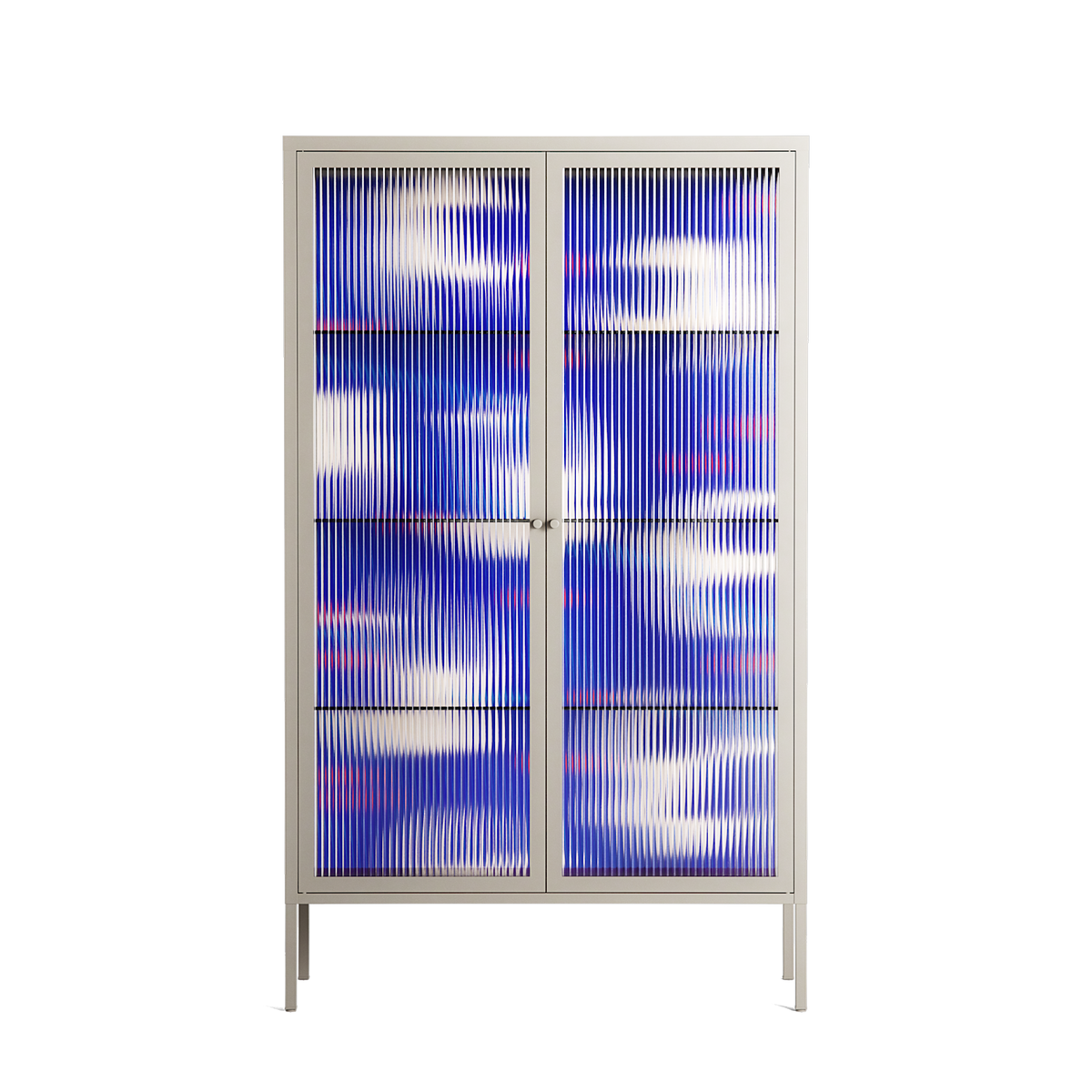 Birds A - Cabinet - Heather Zhou - Pebble - Reeded glass