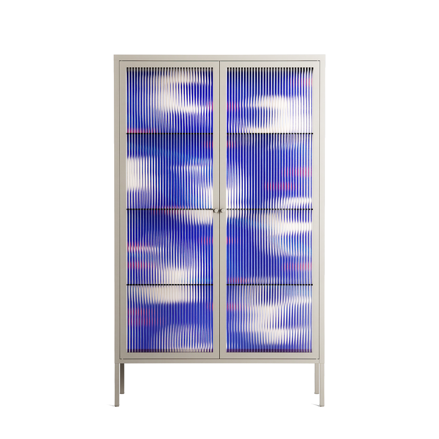 Birds A - Cabinet - Heather Zhou - Pebble - Reeded glass