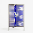 Birds A - Cabinet - Heather Zhou - Pebble - Reeded glass