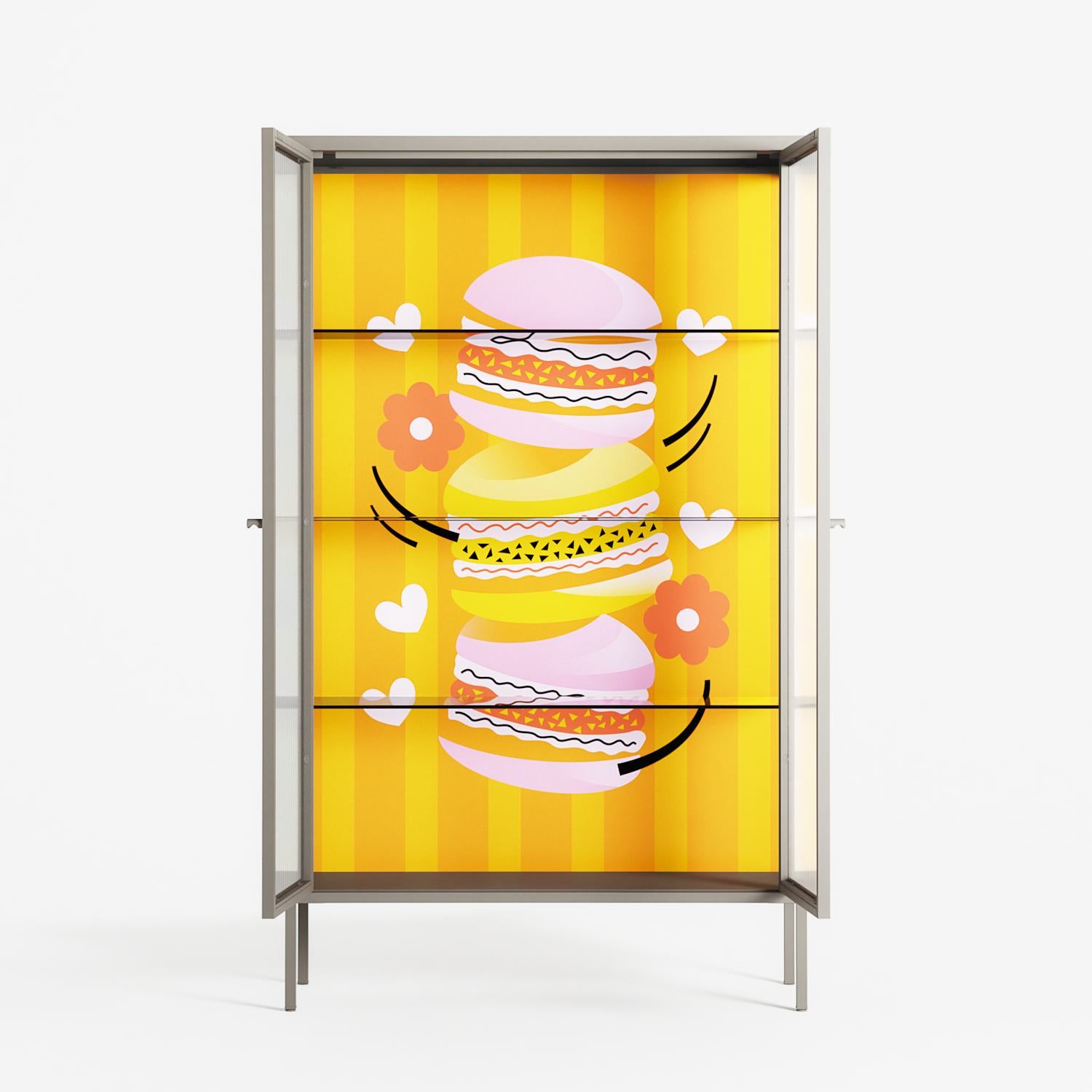 Cake - Cabinet - Heather Zhou - Pebble - Reeded glass