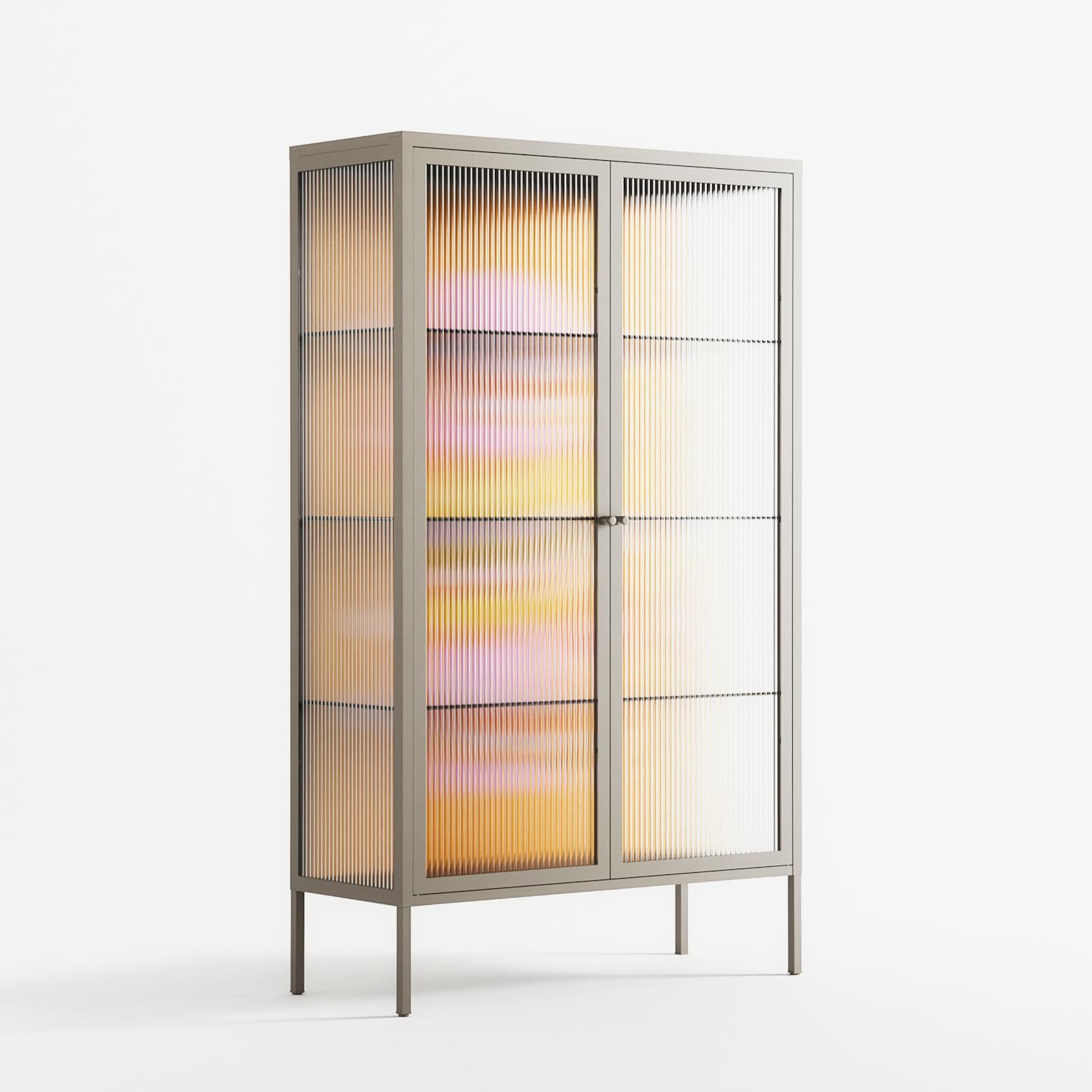 Cake - Cabinet - Heather Zhou - Pebble - Reeded glass