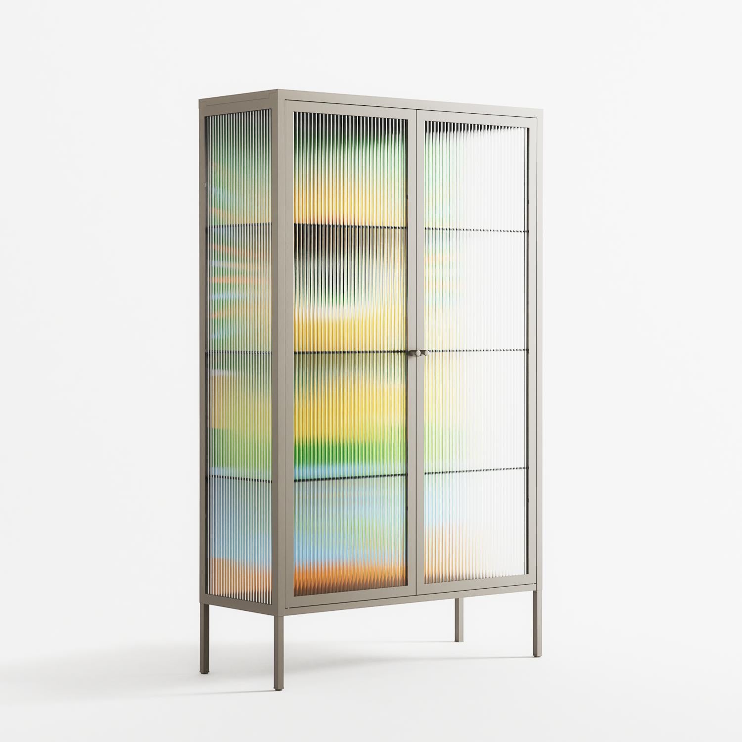 Curiosity - Cabinet - Heather Zhou - Pebble - Reeded glass