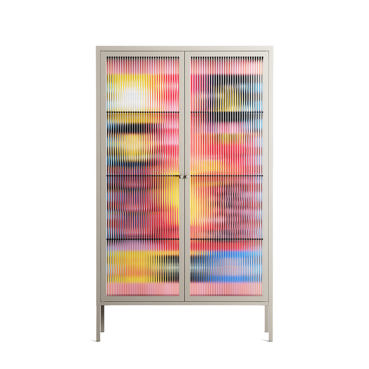 Rise - Cabinet - Heather Zhou - Pebble - Reeded glass