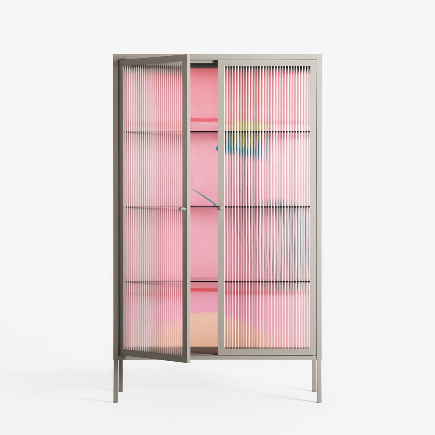 Tender Age in Bloom - Cabinet - Ciara Wade - Pebble - Reeded glass