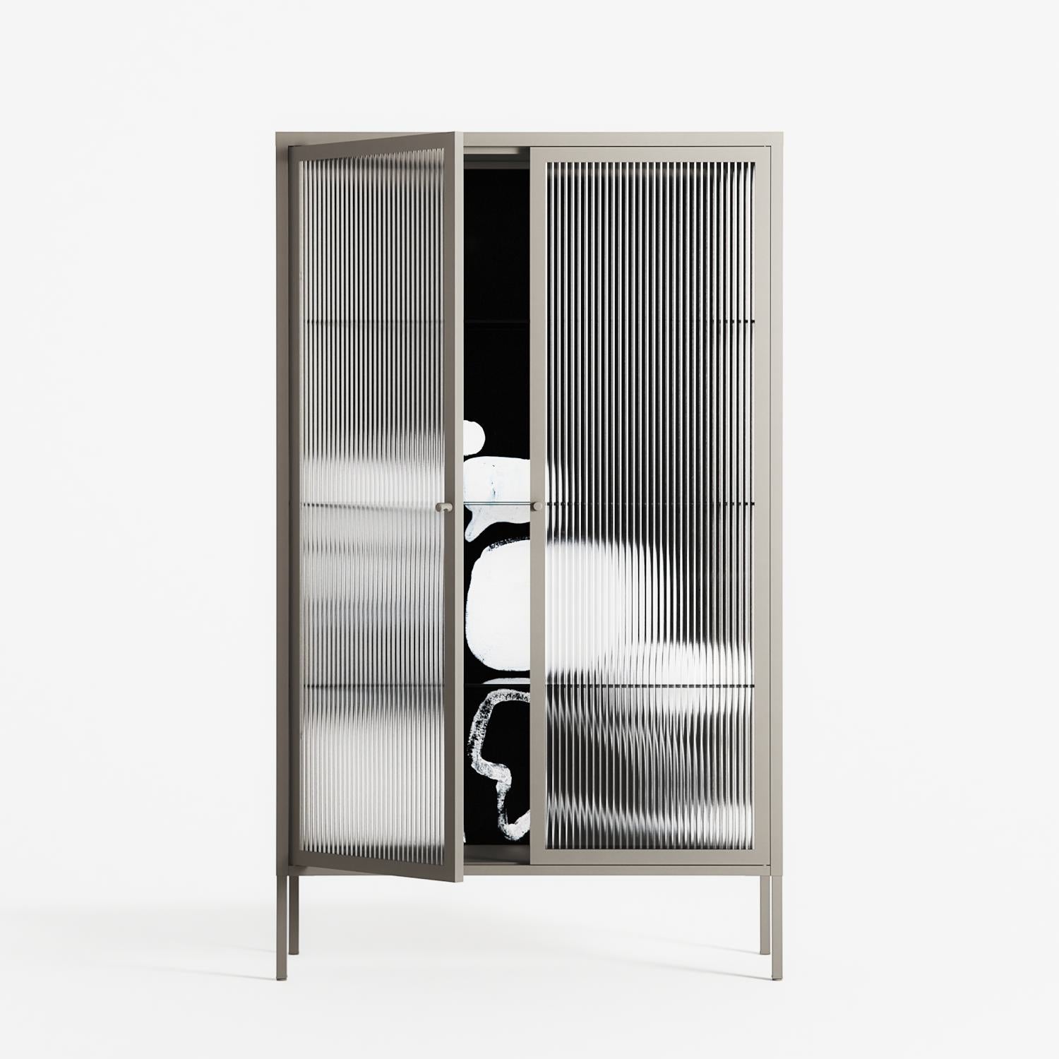 Talk Less Say More - Cabinet - Ciara Wade - Pebble - Reeded glass