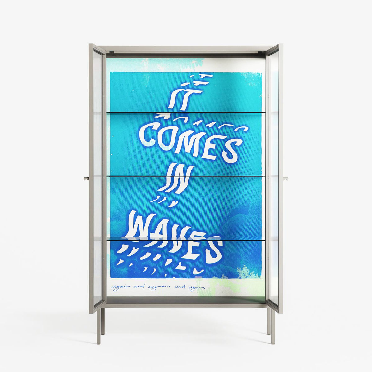 It Comes in Waves - Cabinet - Ciara Wade - Pebble - Reeded glass