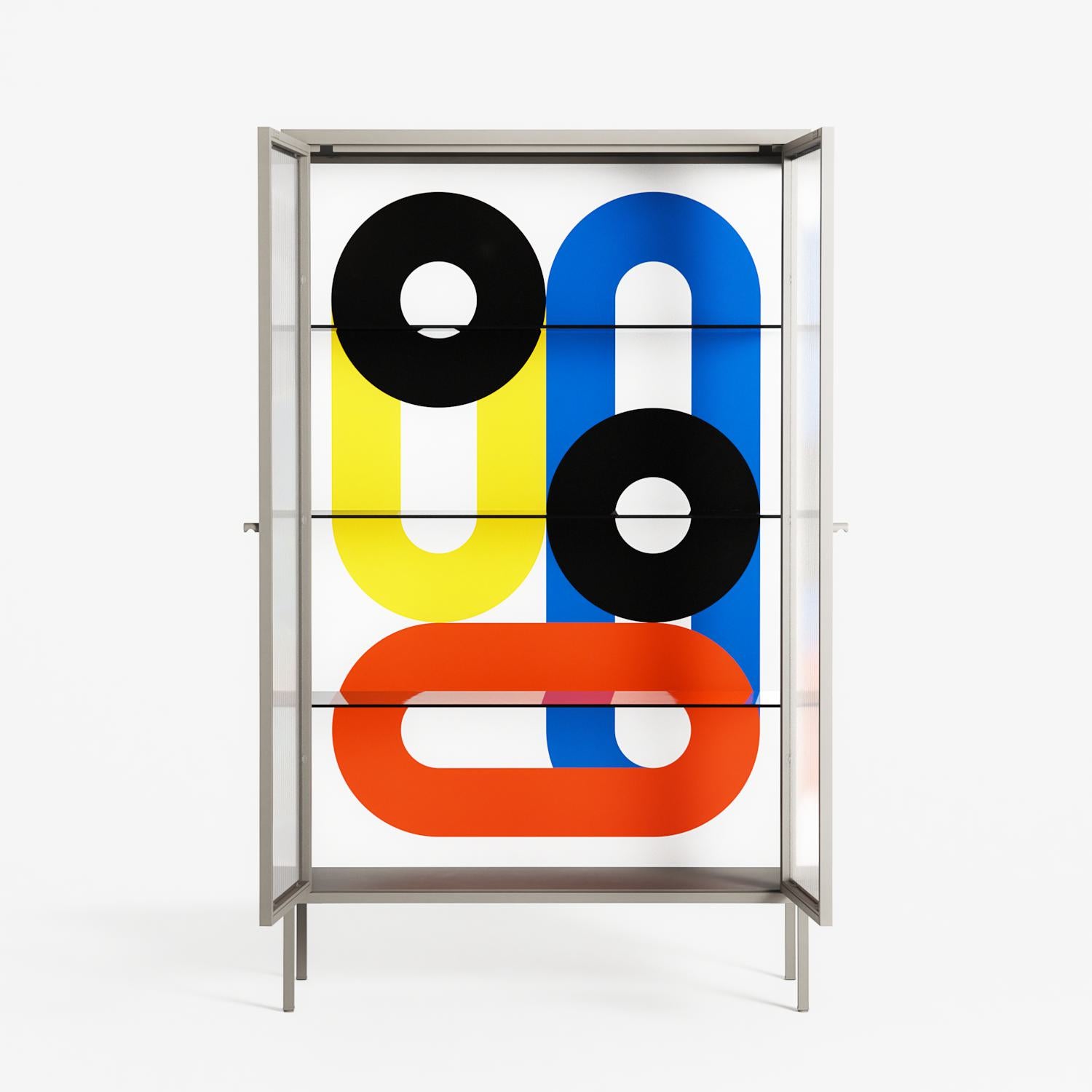 Arial - Cabinet - Vratislav Pecka - Pebble - Reeded glass