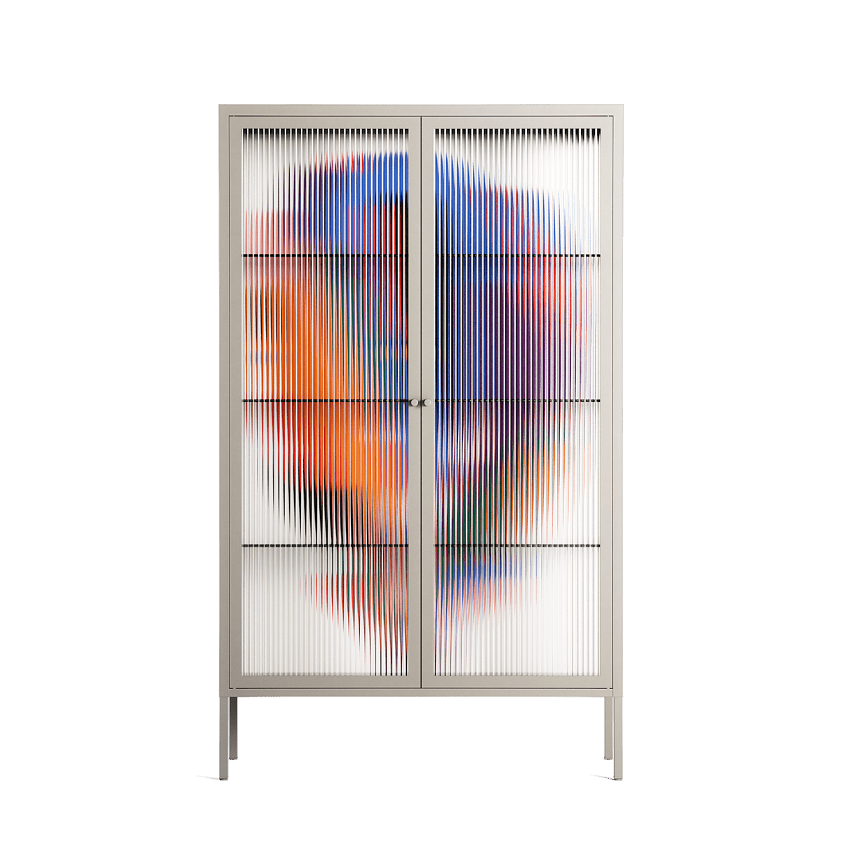 Balloons - Cabinet - Vratislav Pecka - Pebble - Reeded glass