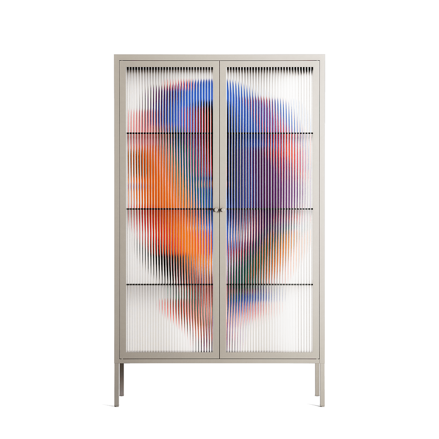 Balloons - Cabinet - Vratislav Pecka - Pebble - Reeded glass