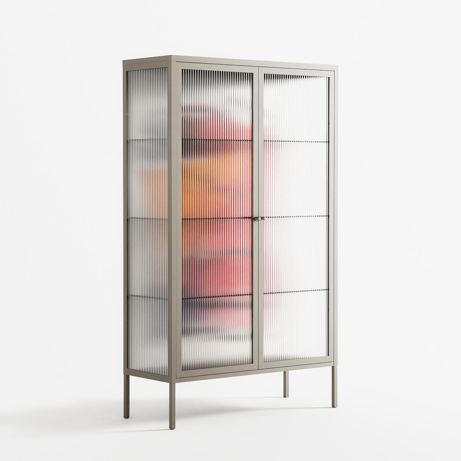 Misplaced - Cabinet - Vratislav Pecka - Pebble - Reeded glass