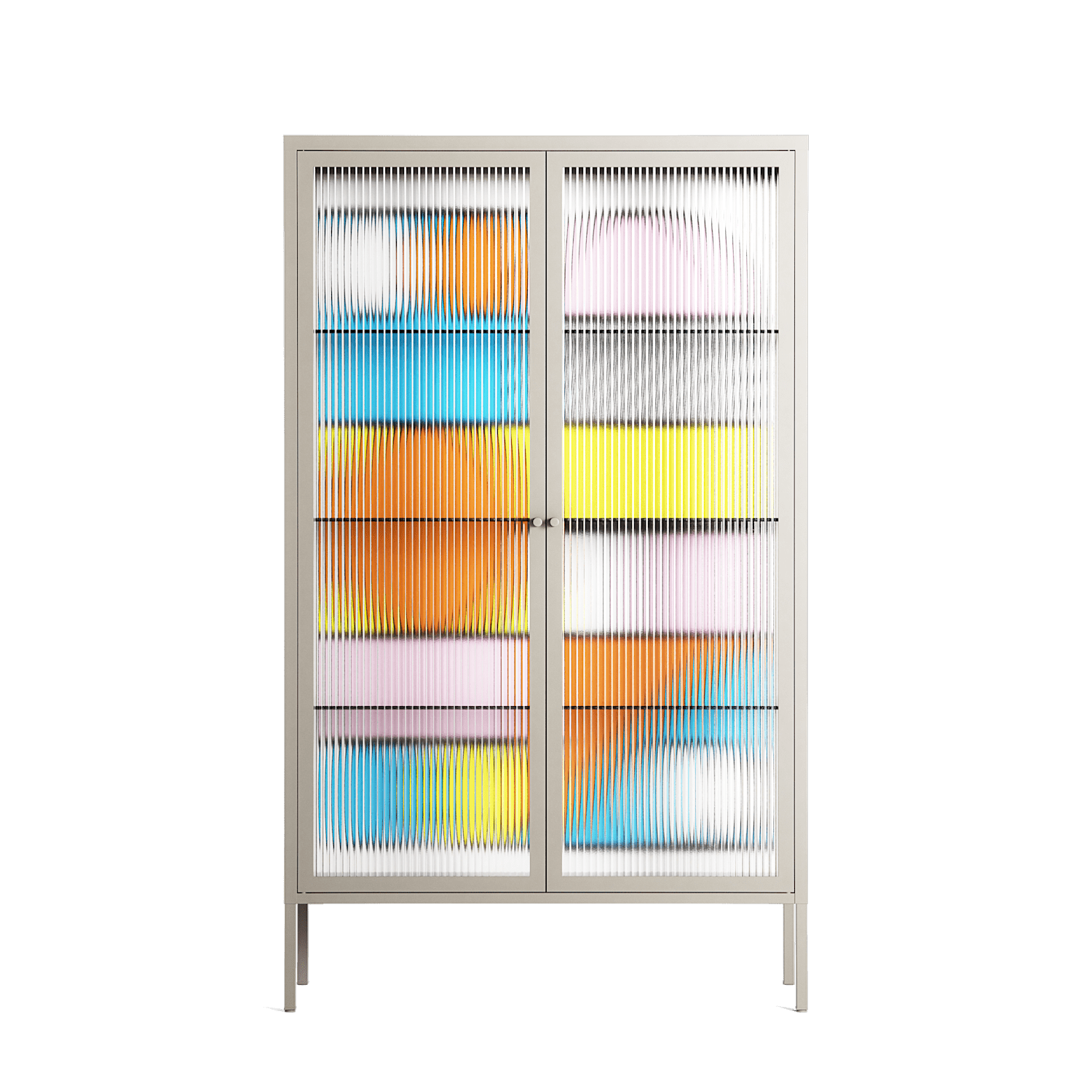 Palette - Cabinet - Vratislav Pecka - Pebble - Reeded glass