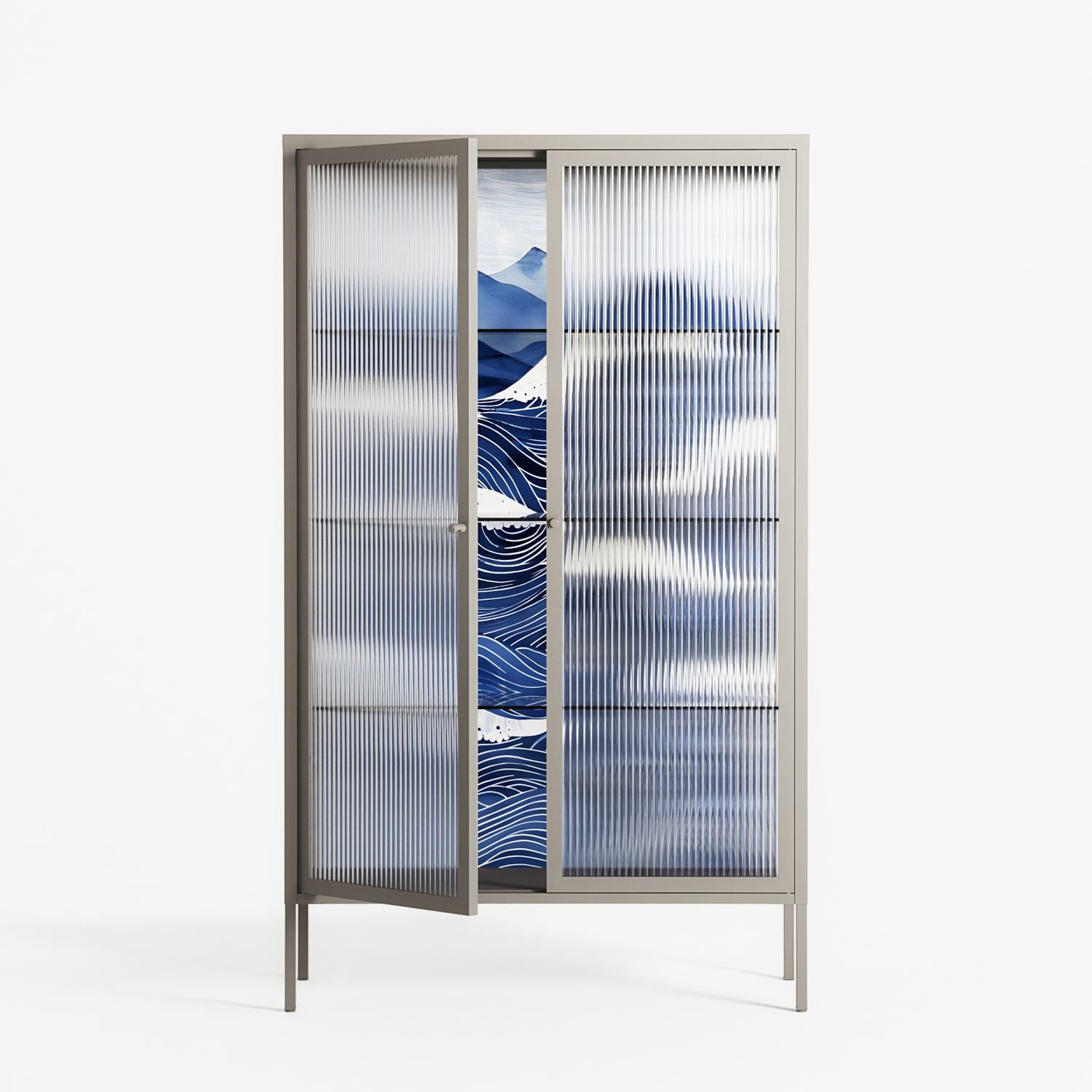 Dalgalar - Cabinet - Nur Rydberg - Pebble - Reeded glass