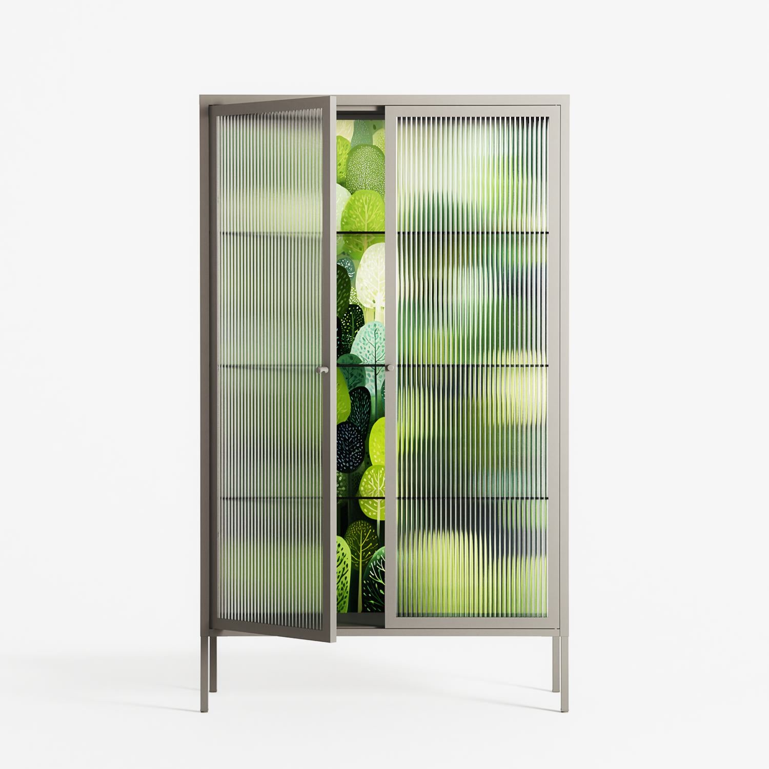 Tummetott - Cabinet - Nur Rydberg - Pebble - Reeded glass