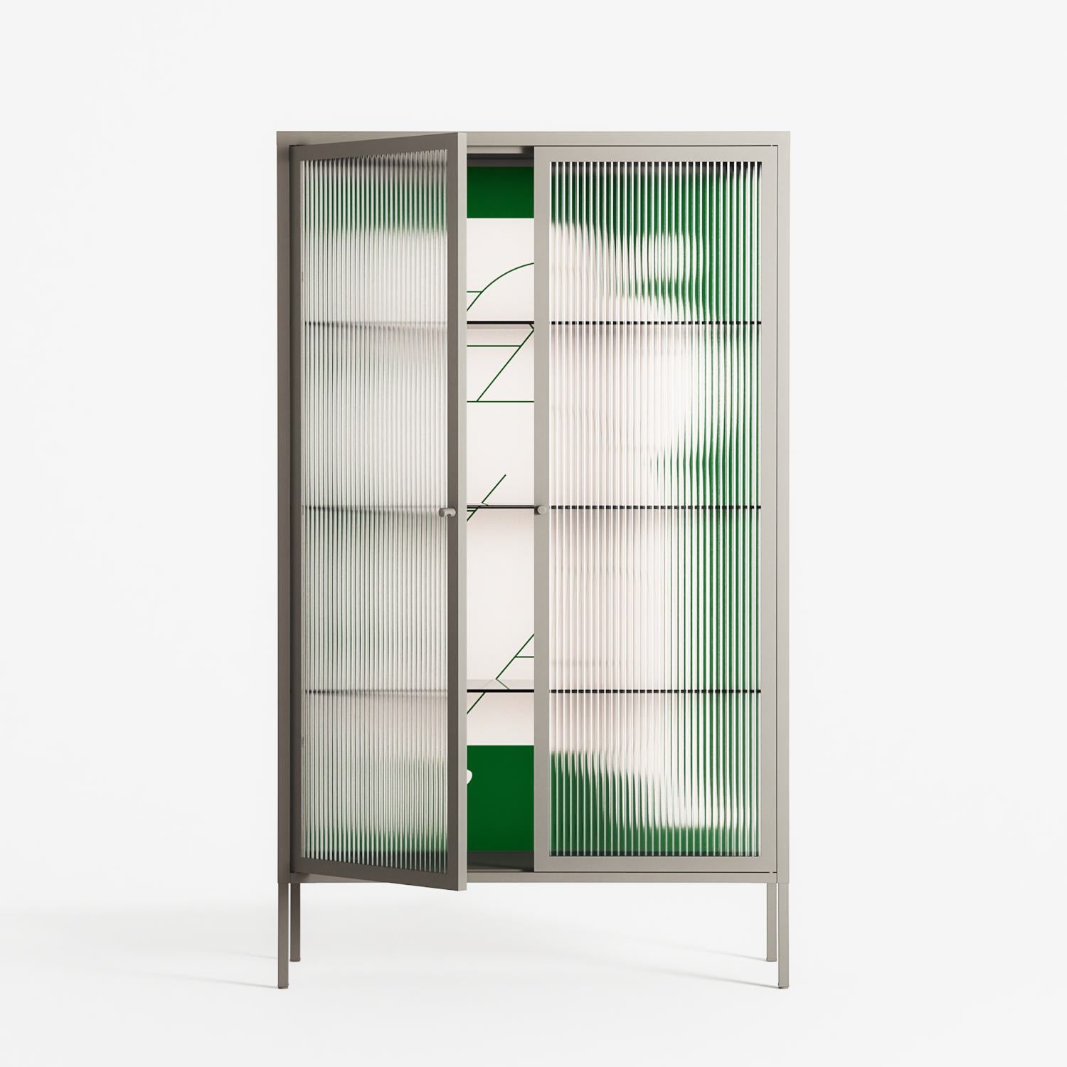 Carry - Cabinet - Andrea Devia-Nuño - Pebble - Reeded glass