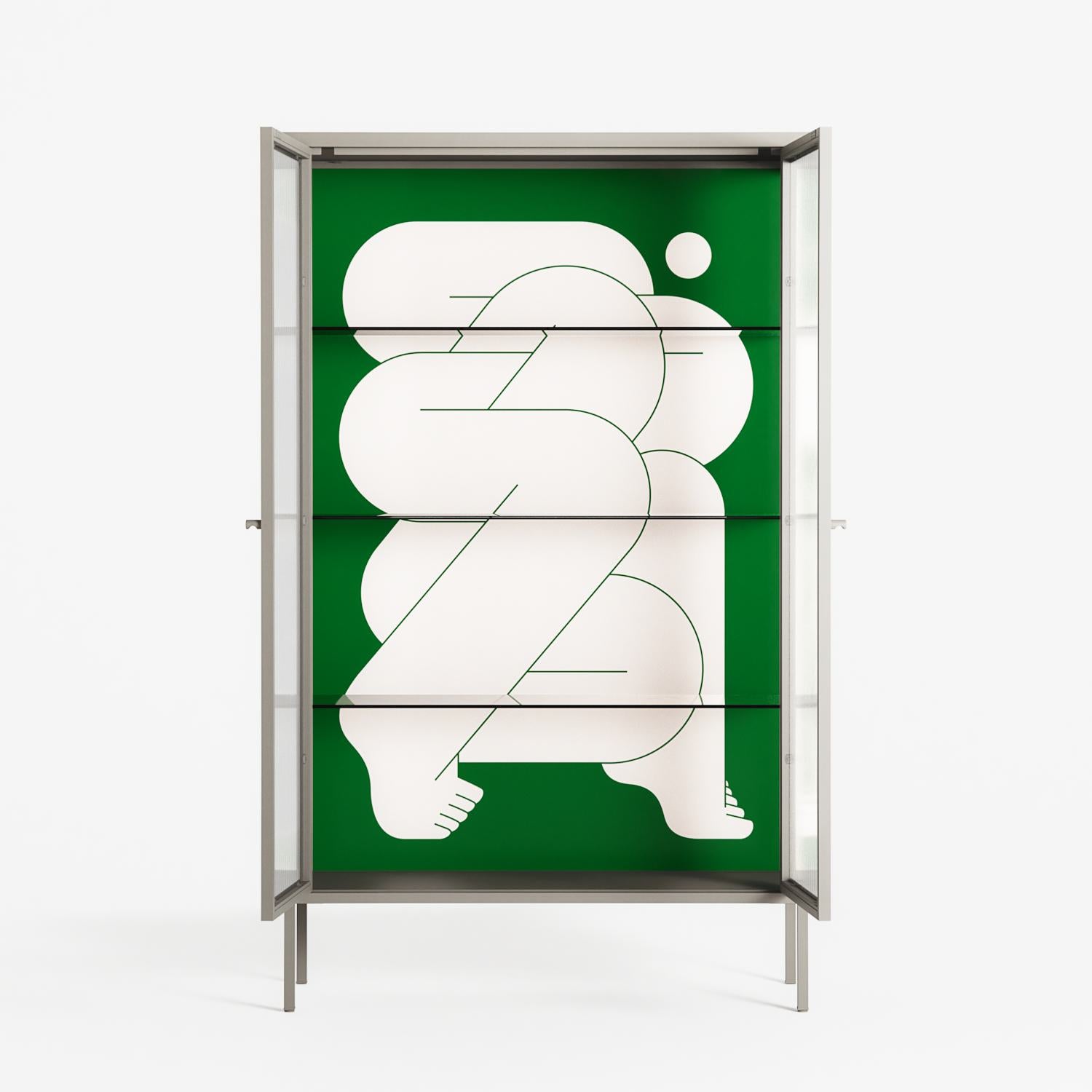 Carry - Cabinet - Andrea Devia-Nuño - Pebble - Reeded glass