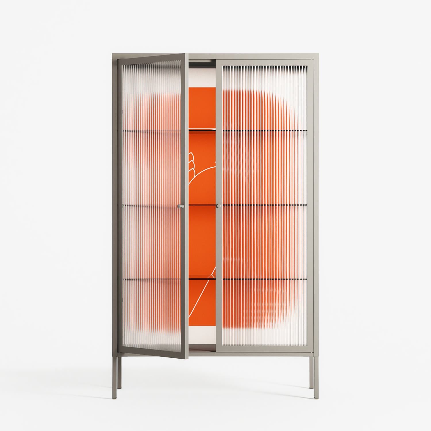 Keep - Cabinet - Andrea Devia-Nuño - Pebble - Reeded glass