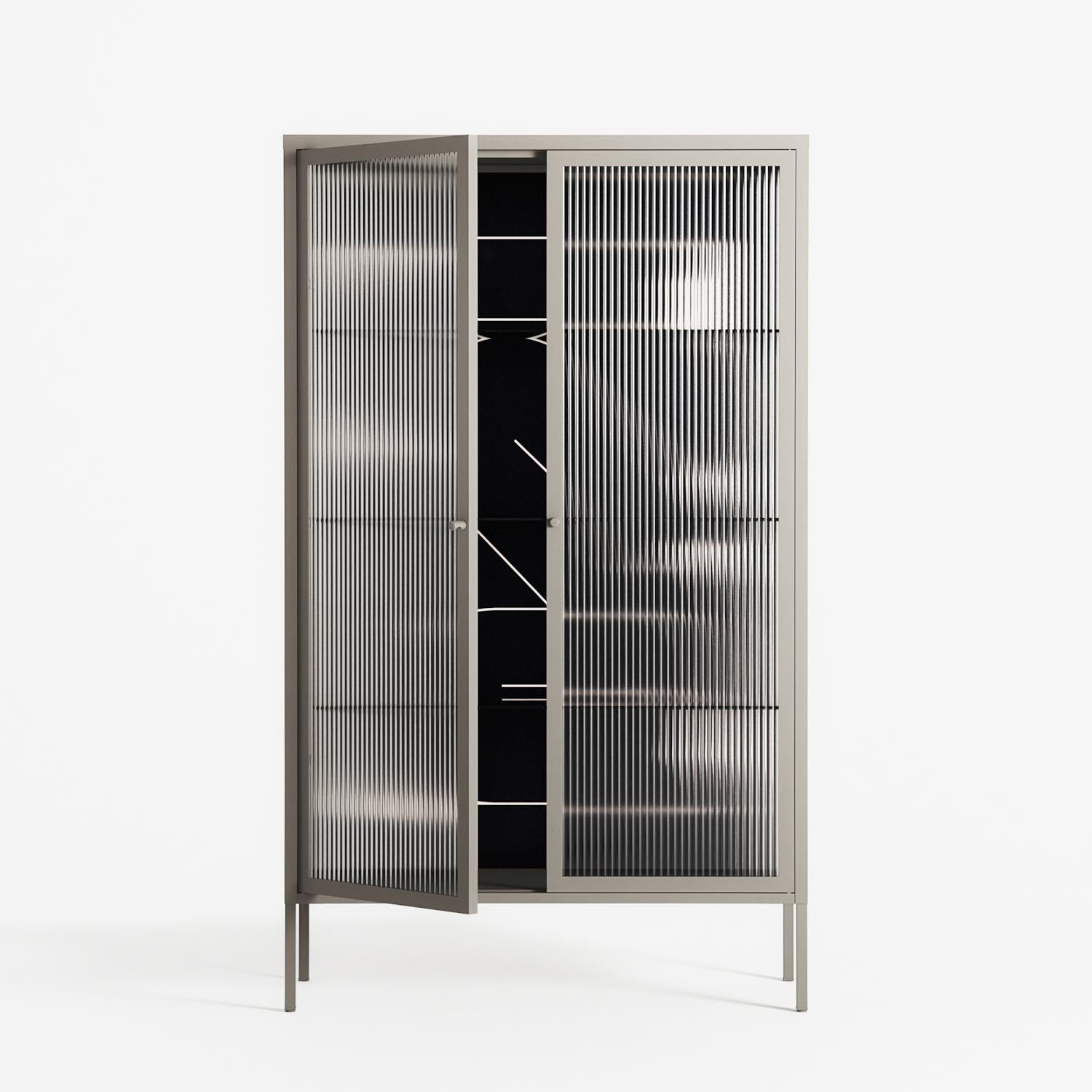 Love Flow - Cabinet - Andrea Devia-Nuño - Pebble - Reeded glass