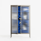 Cool Cool Salon Blue - Cabinet - Aley Wild - Pebble - Reeded glass