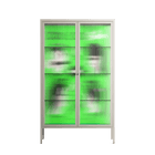 Cool Cool Salon Green - Cabinet - Aley Wild - Pebble - Reeded glass