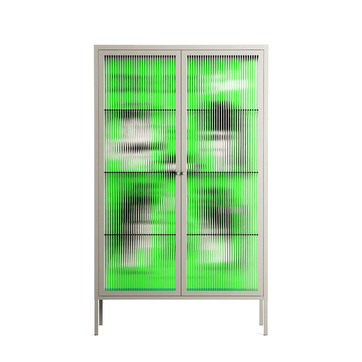 Cool Cool Salon Green - Cabinet - Aley Wild - Pebble - Reeded glass