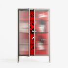 Cool Cool Salon Red - Cabinet - Aley Wild - Pebble - Reeded glass