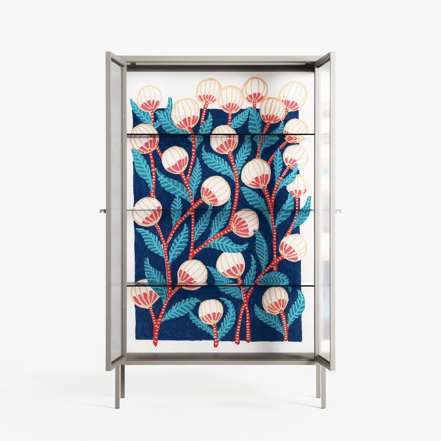 Gooseberries - Cabinet - Katie O’Shea - Pebble - Reeded glass