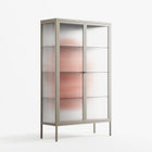 Orange Flowers 1 - Cabinet - Katie O’Shea - Pebble - Reeded glass