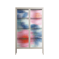 Pink Anemones - Cabinet - Katie O’Shea - Pebble - Reeded glass