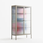 Pink Anemones - Cabinet - Katie O’Shea - Pebble - Reeded glass